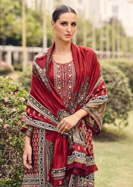NISANKA RANGREZ PURE LAWN EMBROIDERY SUITS WHOLESALE PRICE ( 4 PCS CATALOGUE )
