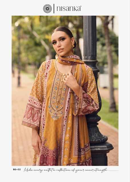 NISANKA RANGREZ PURE LAWN EMBROIDERY SUITS WHOLESALE PRICE ( 4 PCS CATALOGUE )