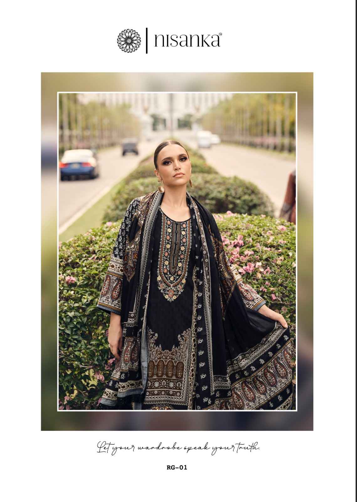 NISANKA RANGREZ PURE LAWN EMBROIDERY SUITS WHOLESALE PRICE ( 4 PCS CATALOGUE )