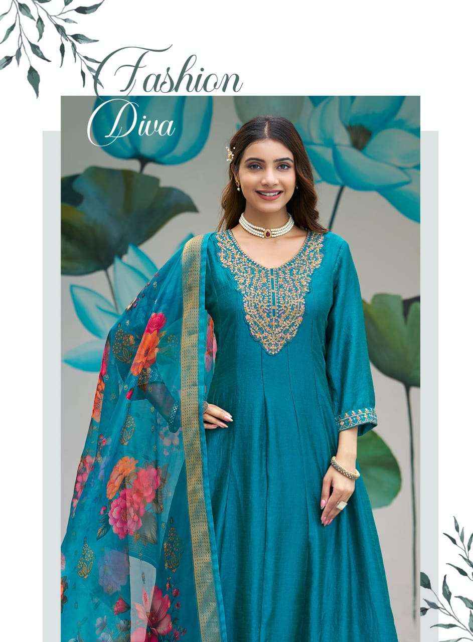 Radhika Lifestyle Mahek Vol 3 Anarkali Style 3 Piece Suit Wholesale Rate ( 6 Pcs Catalog )