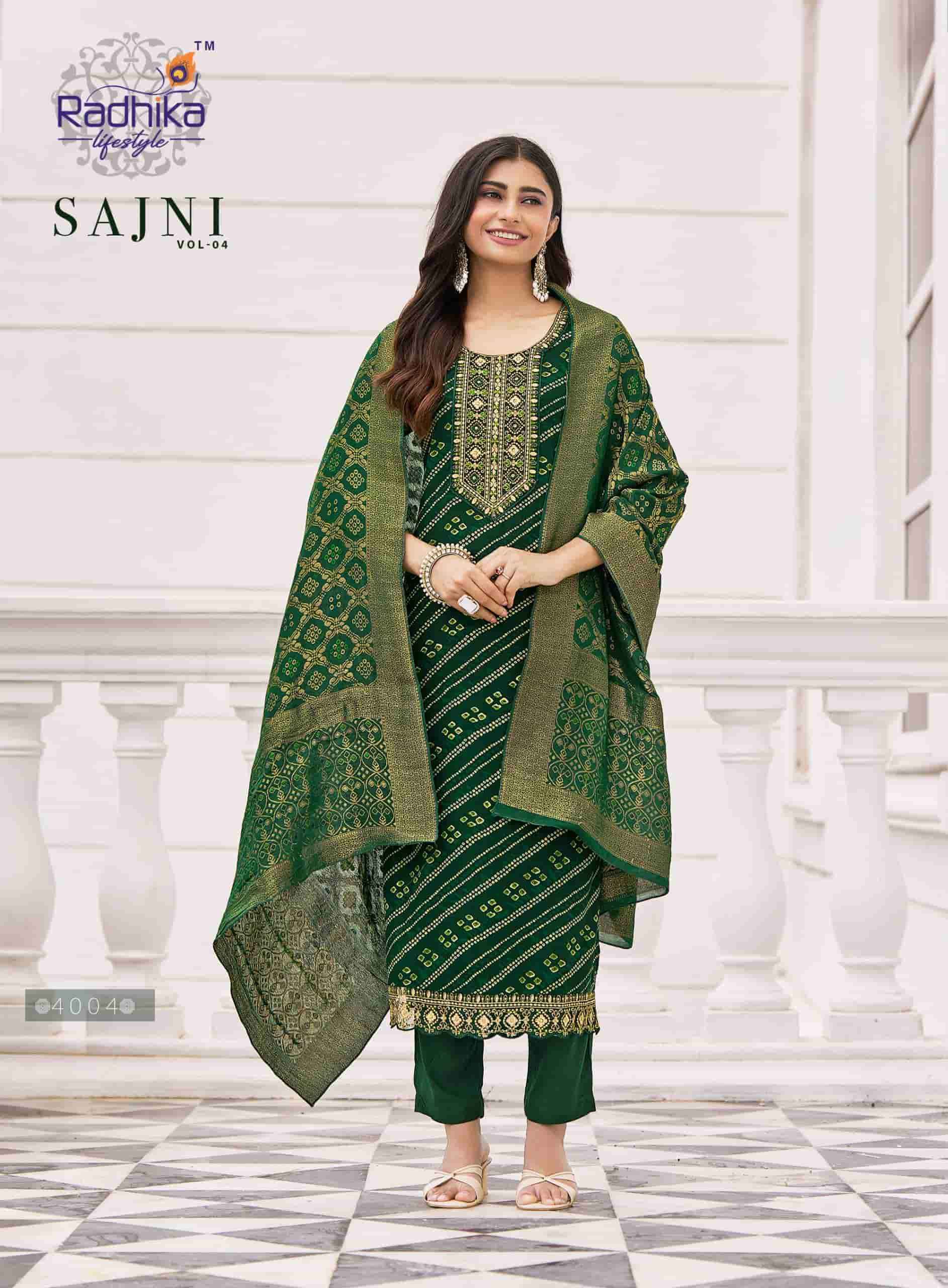 Radhika Lifestyle Sajni Vol 4 Exclusive Readymade 3 Piece Suit Catalog Wholesale