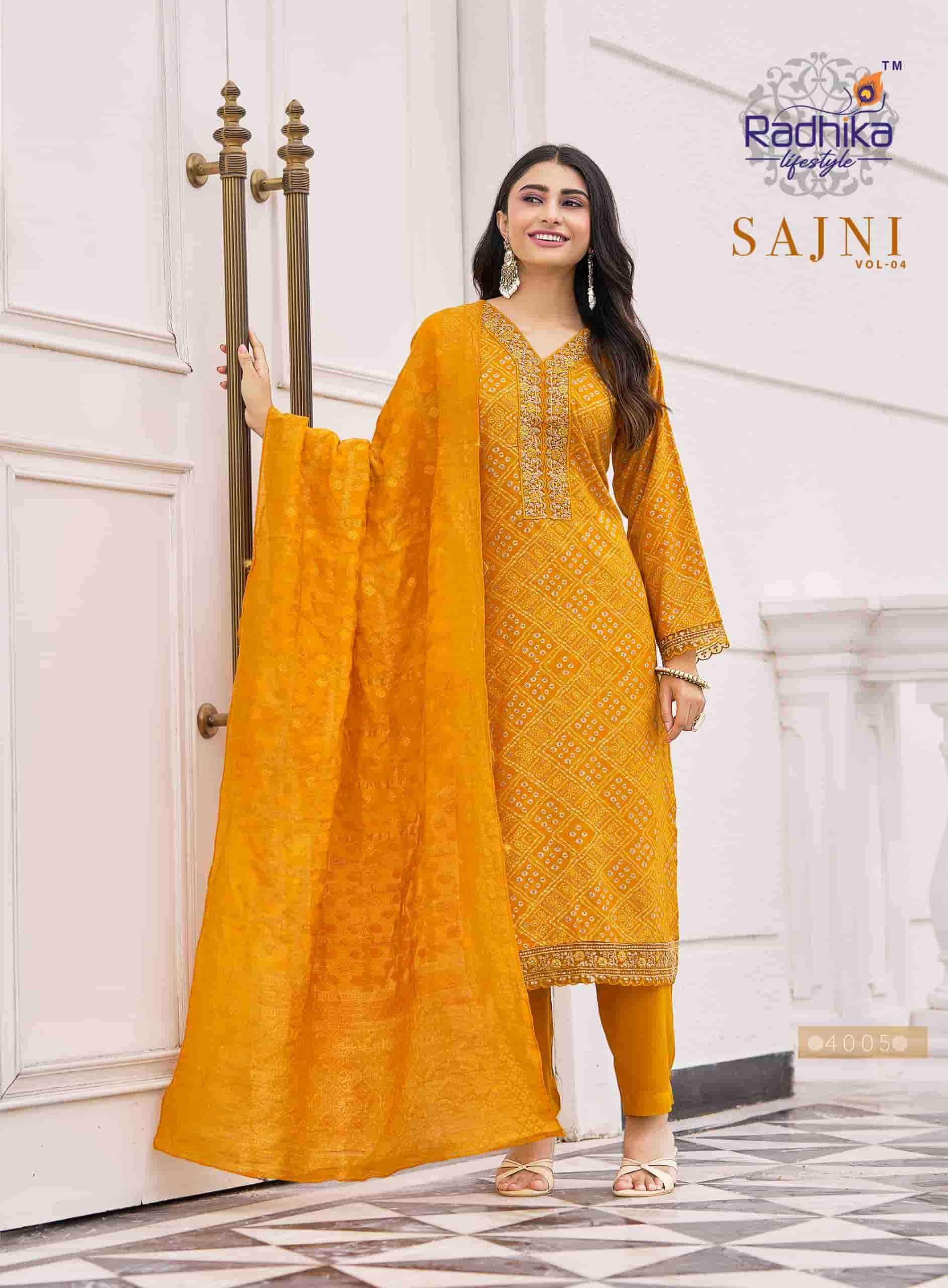 Radhika Lifestyle Sajni Vol 4 Exclusive Readymade 3 Piece Suit Catalog Wholesale