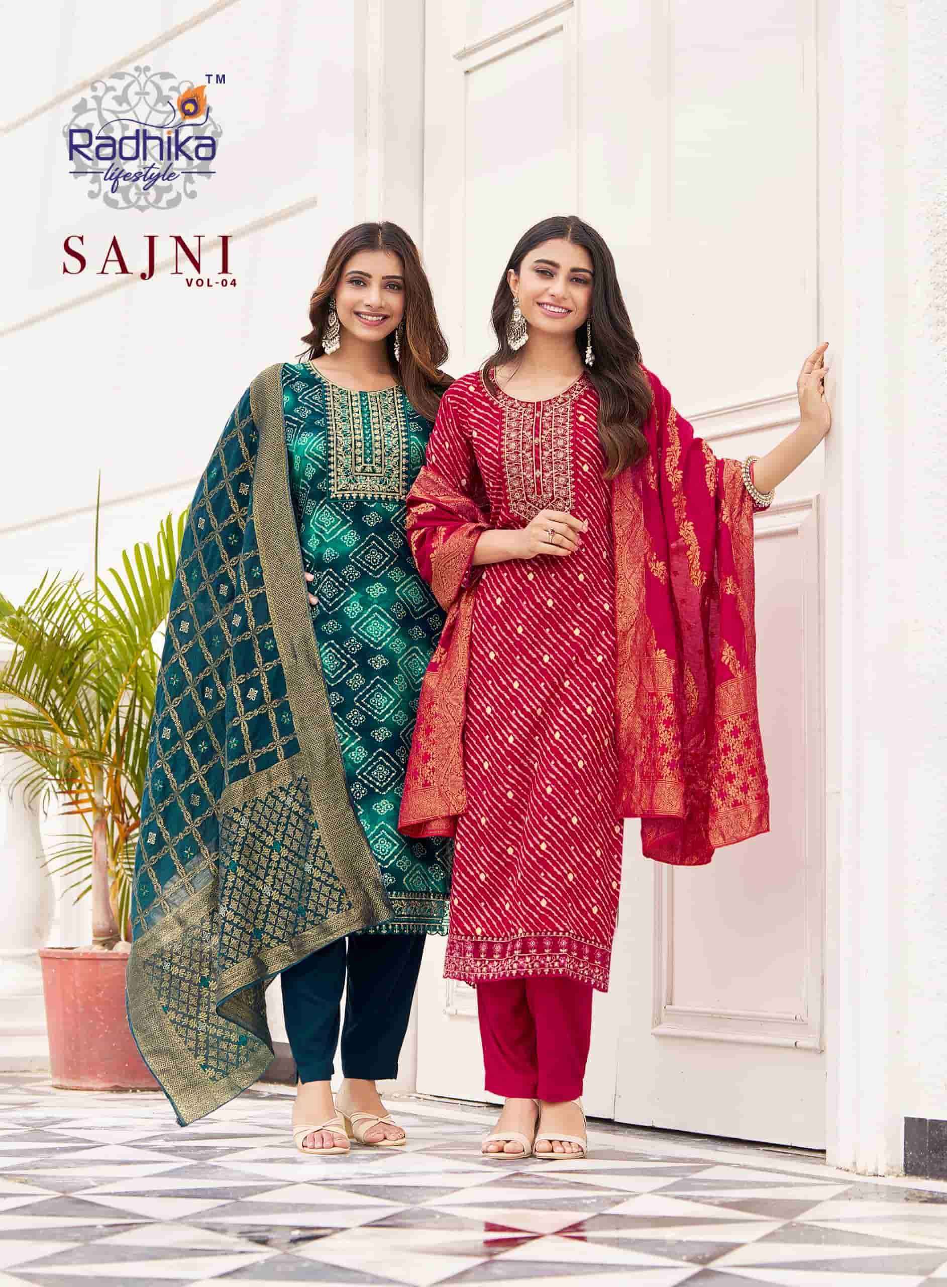 Radhika Lifestyle Sajni Vol 4 Exclusive Readymade 3 Piece Suit Catalog Wholesale