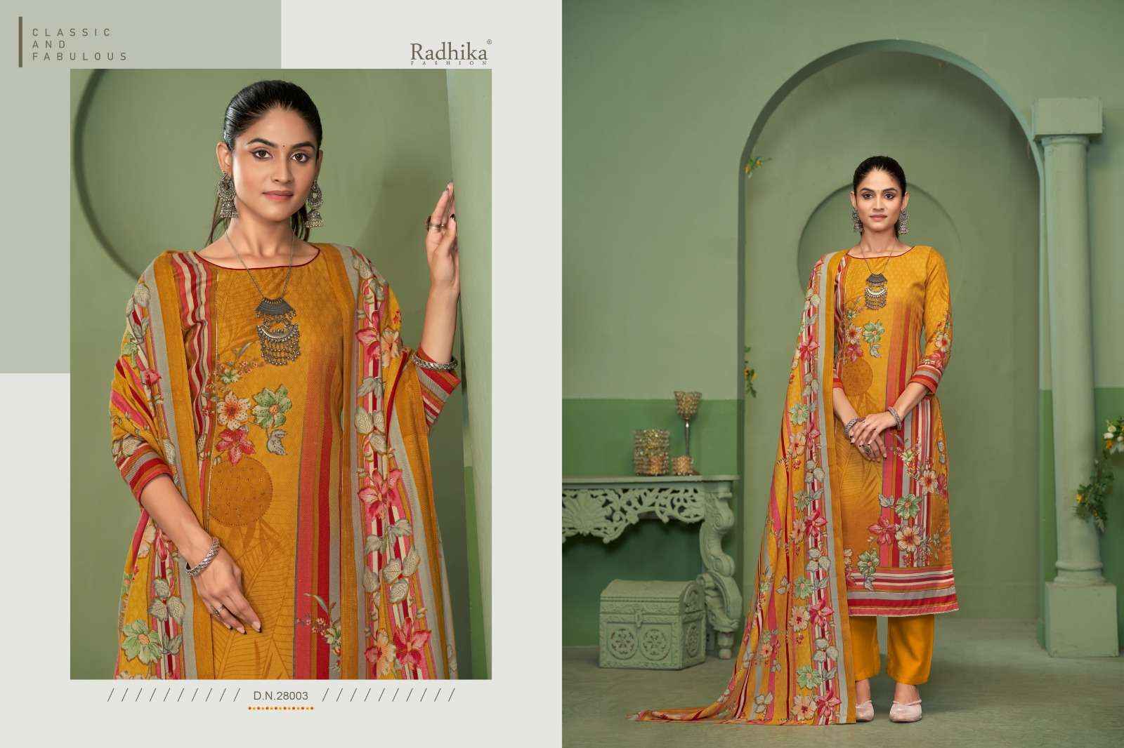Radhika Sumyra Mishba Winter Wear Ladies Salwar Kameez Wholesale Rate ( 4 Pcs Catalog )