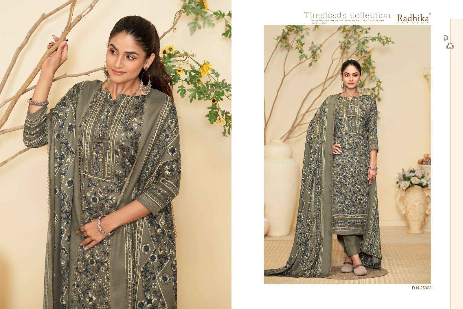 Radhika Sumyra Zarina Printed Pashmina Winter Suit Wholesale rate ( 4 Pcs Catalog )