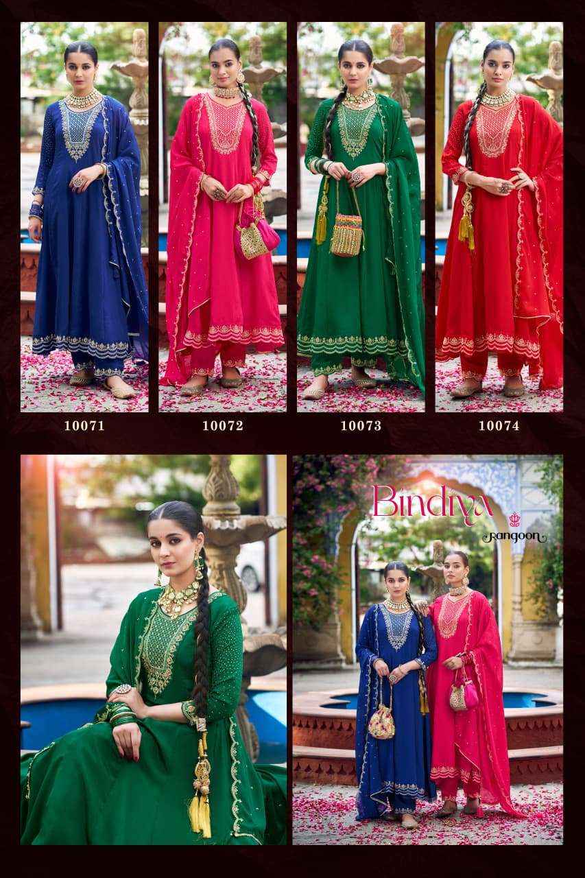 Rangoon Bindiya Anarkali Style Designer Dress Wholesale Rate ( 4 Pcs Catalog )