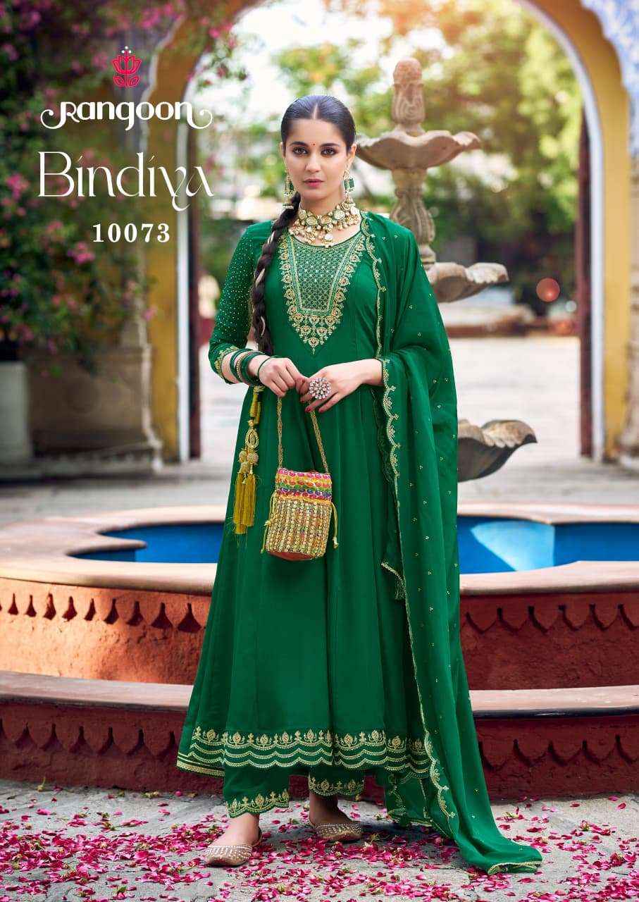 Rangoon Bindiya Anarkali Style Designer Dress Wholesale Rate ( 4 Pcs Catalog )
