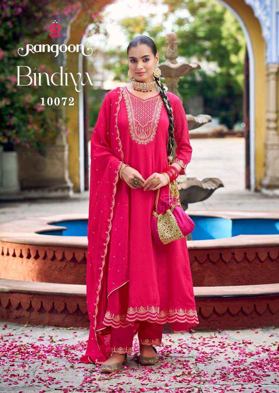 Rangoon Bindiya Anarkali Style Designer Dress Wholesale Rate ( 4 Pcs Catalog )