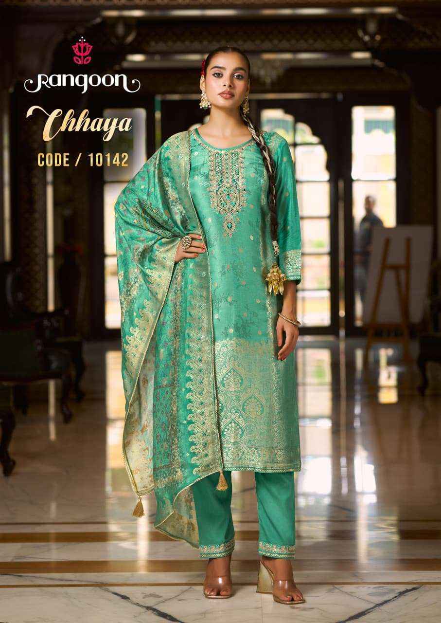 Rangoon Chhaya Jacquard Kurti Combo Set Wholesale Rate ( 4 Pcs Catalog )