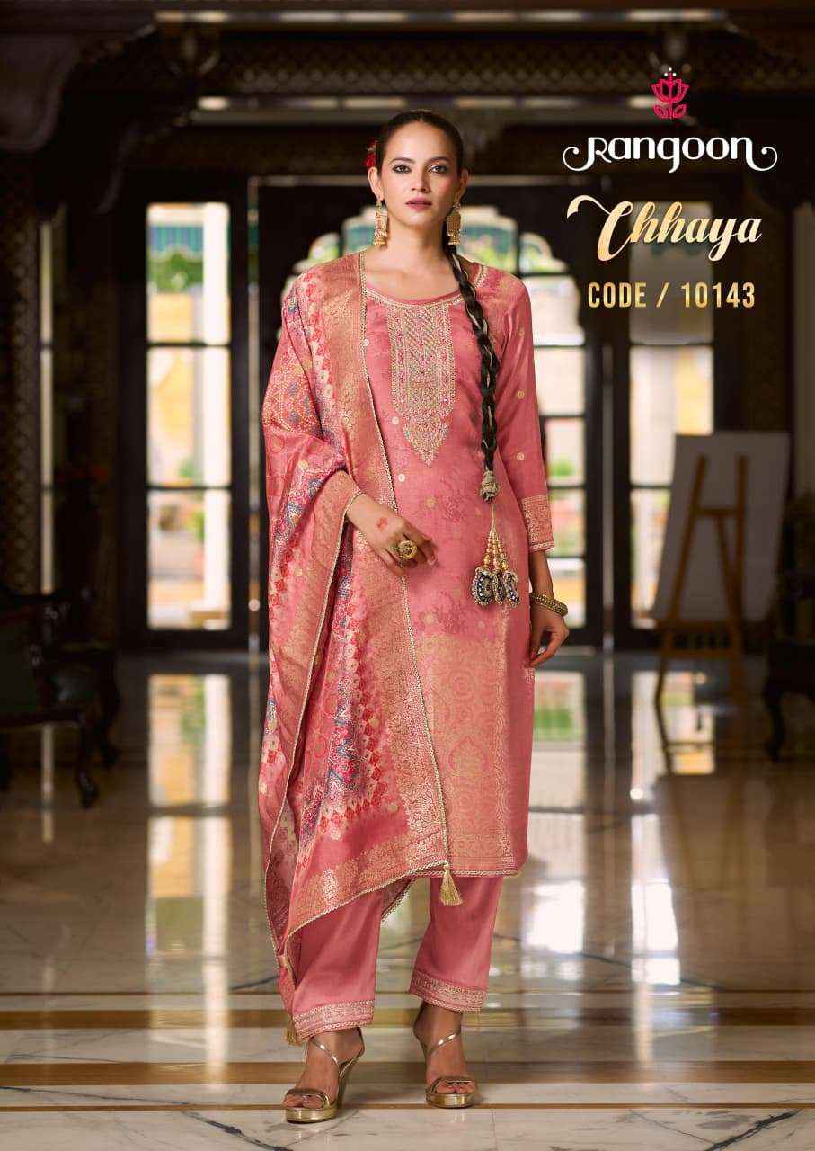 Rangoon Chhaya Jacquard Kurti Combo Set Wholesale Rate ( 4 Pcs Catalog )