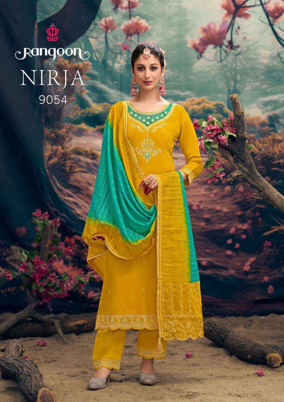 Rangoon Nirja Silk Kurti Combo Set Wholesale Rate ( 4 Pcs Catalog )