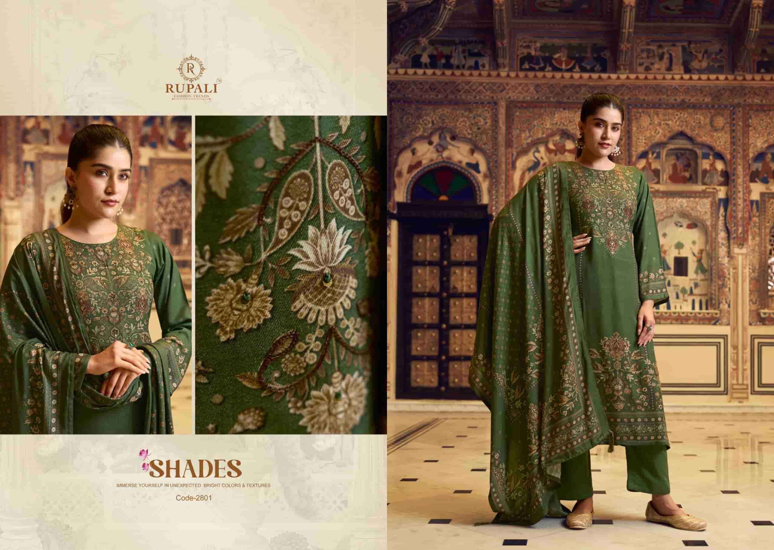 Rupali Fashion Pratibha Digital Printed Fancy Pashmina Salwar Kameez Wholesale Rate ( 4 Pcs Catalog )