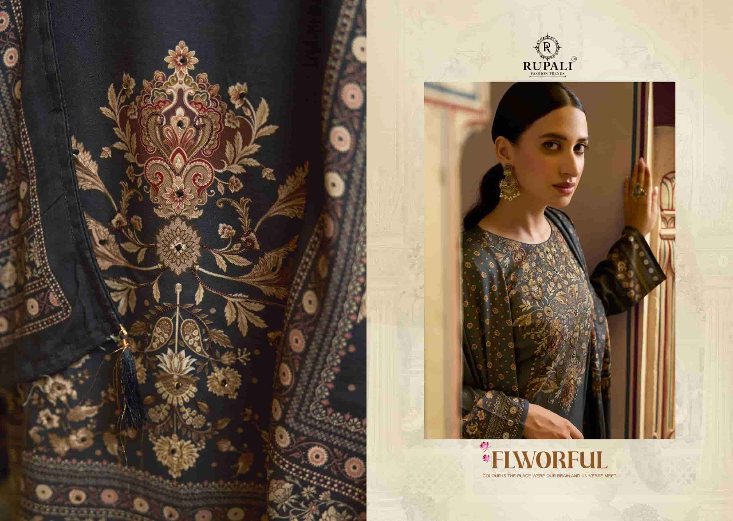 Rupali Fashion Pratibha Digital Printed Fancy Pashmina Salwar Kameez Wholesale Rate ( 4 Pcs Catalog )