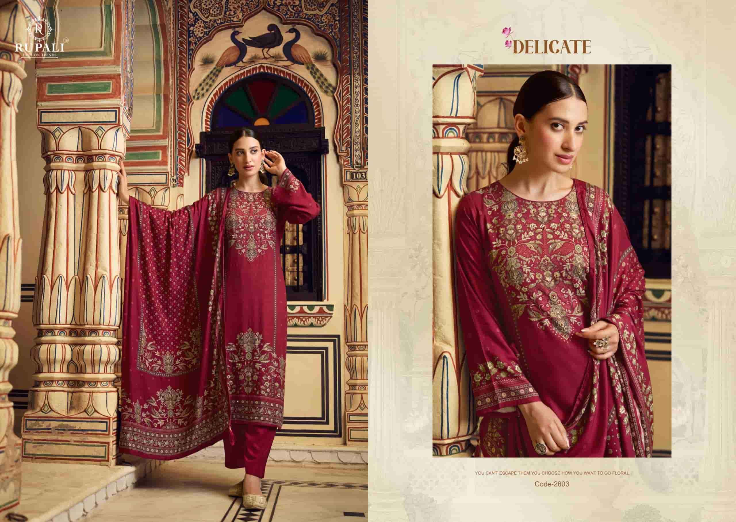 Rupali Fashion Pratibha Digital Printed Fancy Pashmina Salwar Kameez Wholesale Rate ( 4 Pcs Catalog )