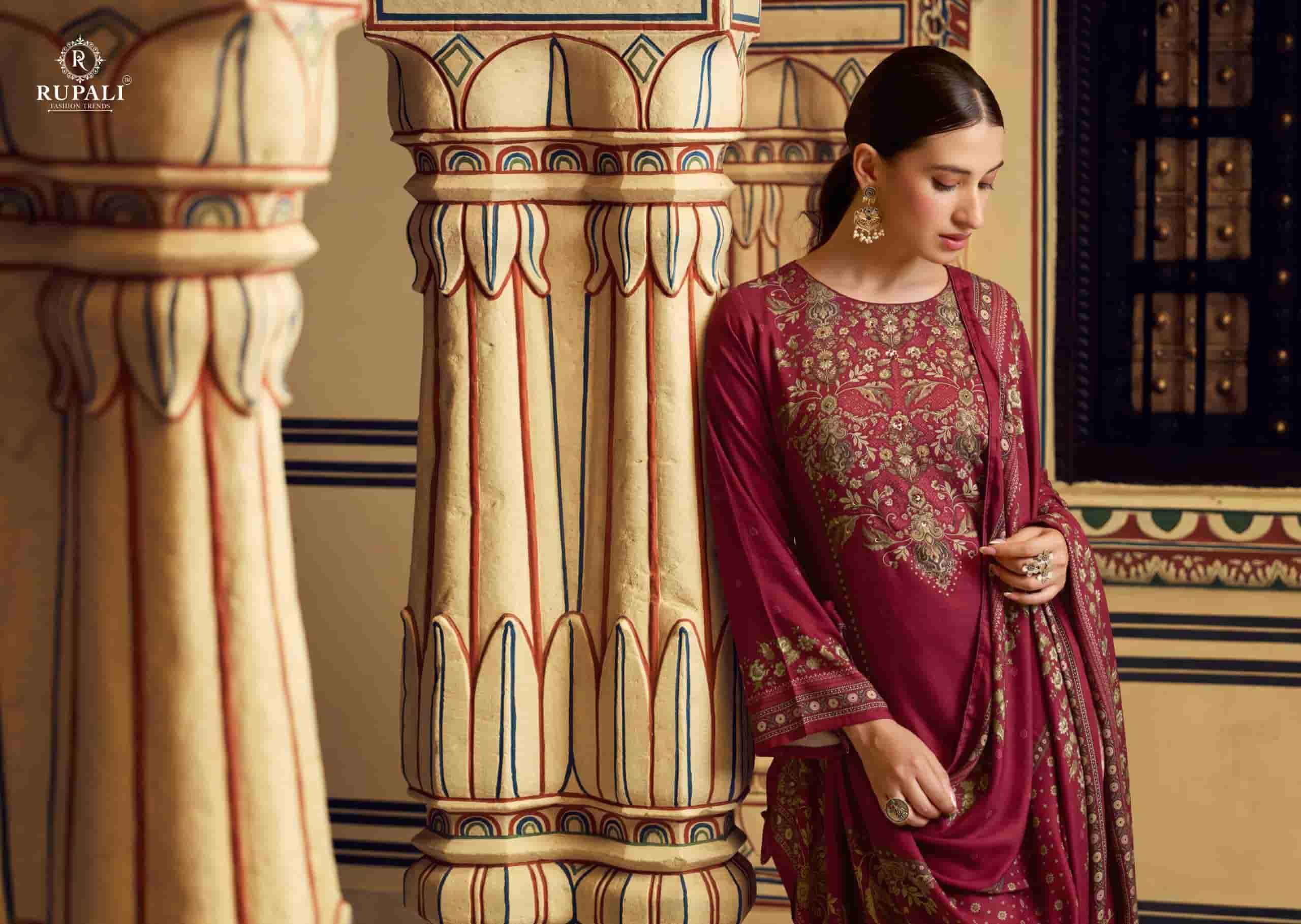 Rupali Fashion Pratibha Digital Printed Fancy Pashmina Salwar Kameez Wholesale Rate ( 4 Pcs Catalog )