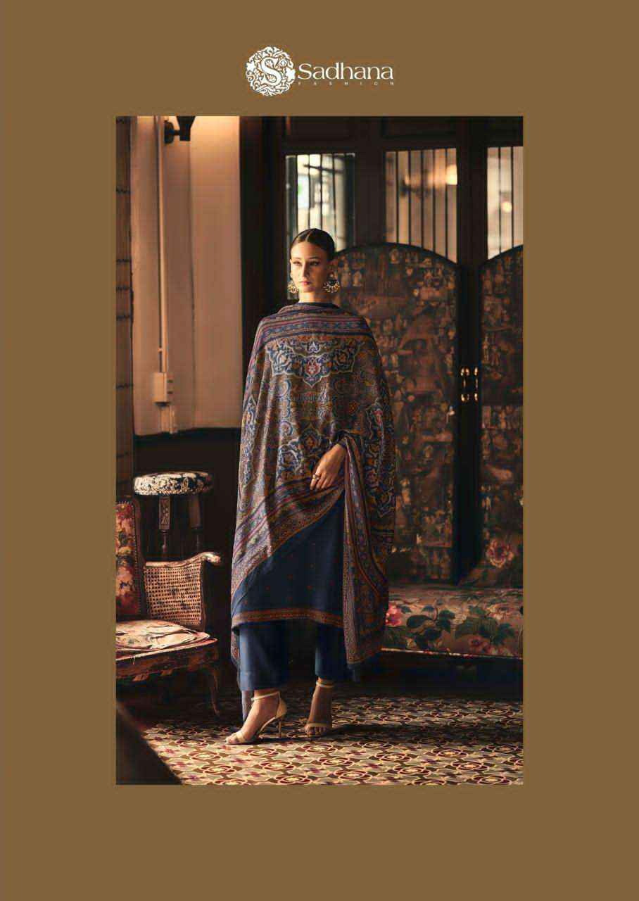 Sadhana Luna Winter Wear Collection Fancy Ladies Suit Wholesale Rate ( 6 Pcs Catalog )