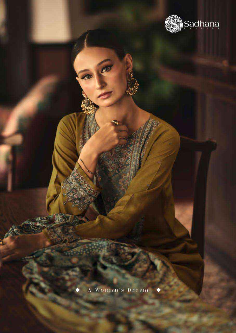 Sadhana Luna Winter Wear Collection Fancy Ladies Suit Wholesale Rate ( 6 Pcs Catalog )