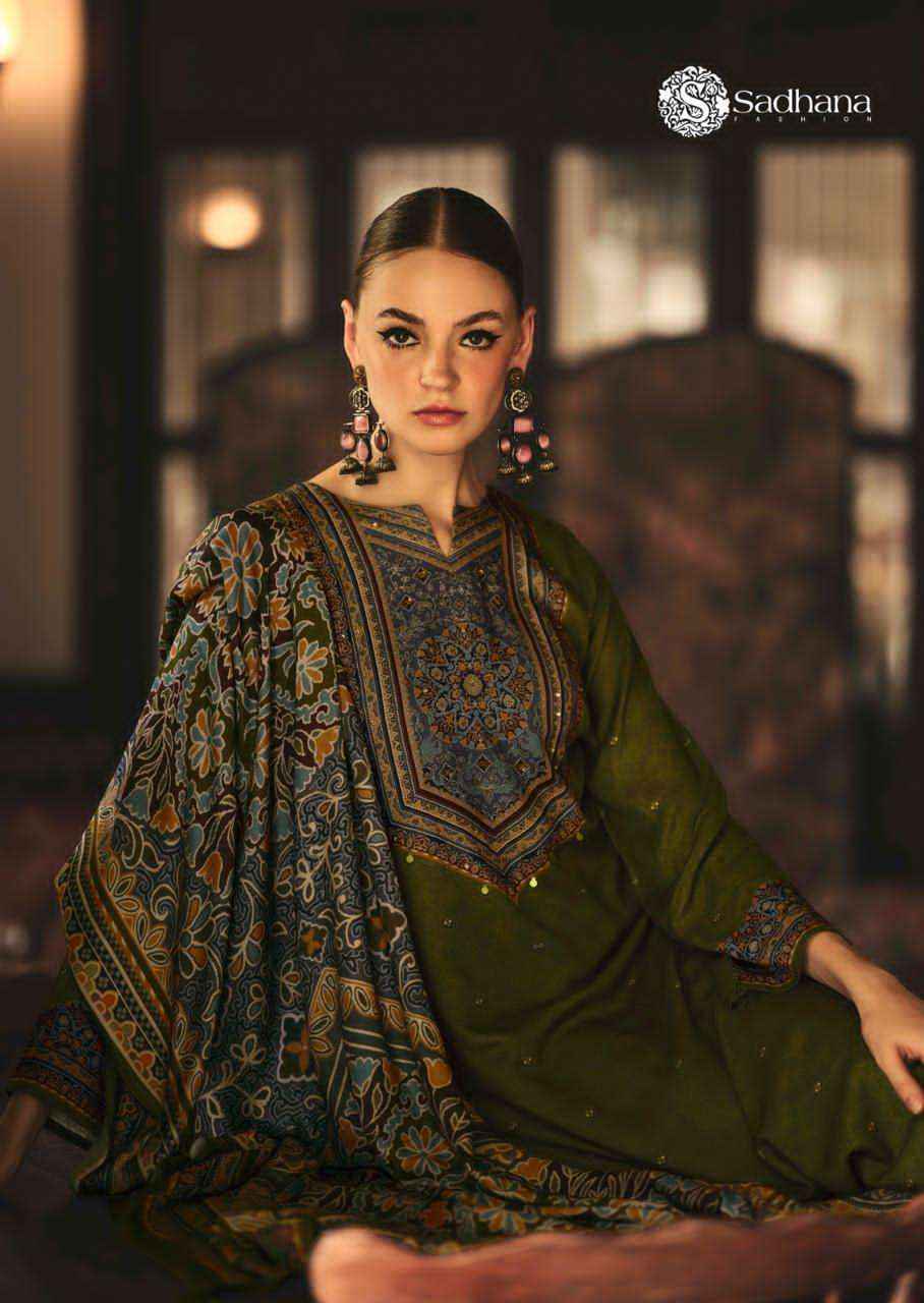 Sadhana Luna Winter Wear Collection Fancy Ladies Suit Wholesale Rate ( 6 Pcs Catalog )