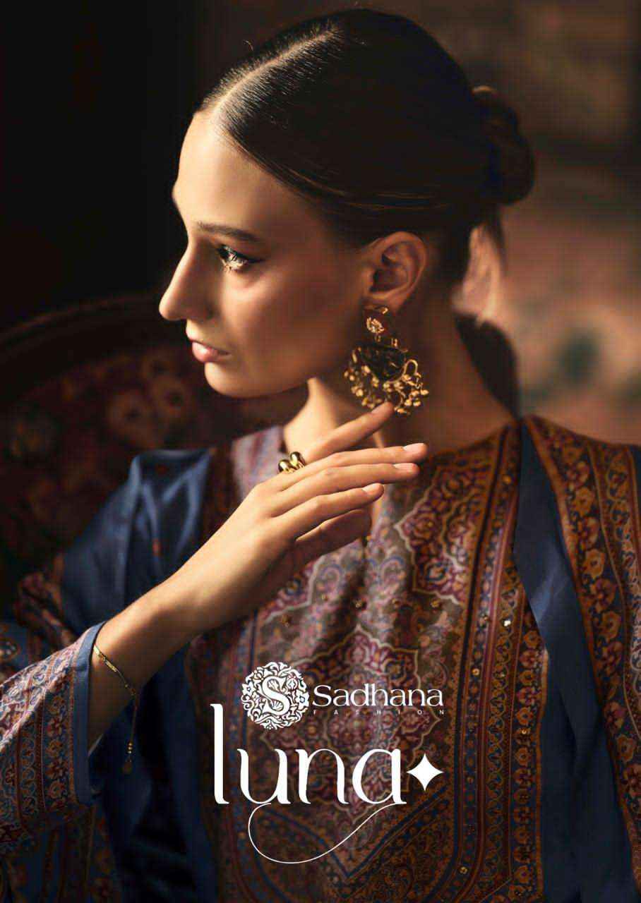 Sadhana Luna Winter Wear Collection Fancy Ladies Suit Wholesale Rate ( 6 Pcs Catalog )