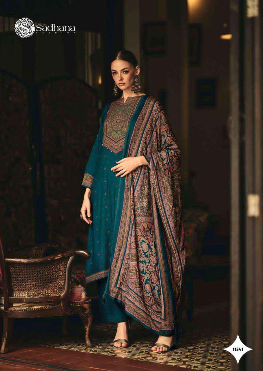 Sadhana Luna Winter Wear Collection Fancy Ladies Suit Wholesale Rate ( 6 Pcs Catalog )