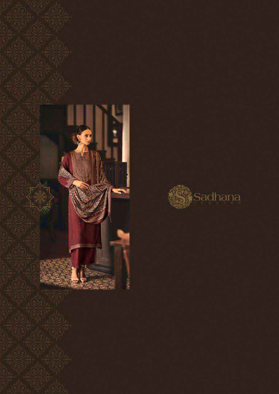 Sadhana Luna Winter Wear Collection Fancy Ladies Suit Wholesale Rate ( 6 Pcs Catalog )