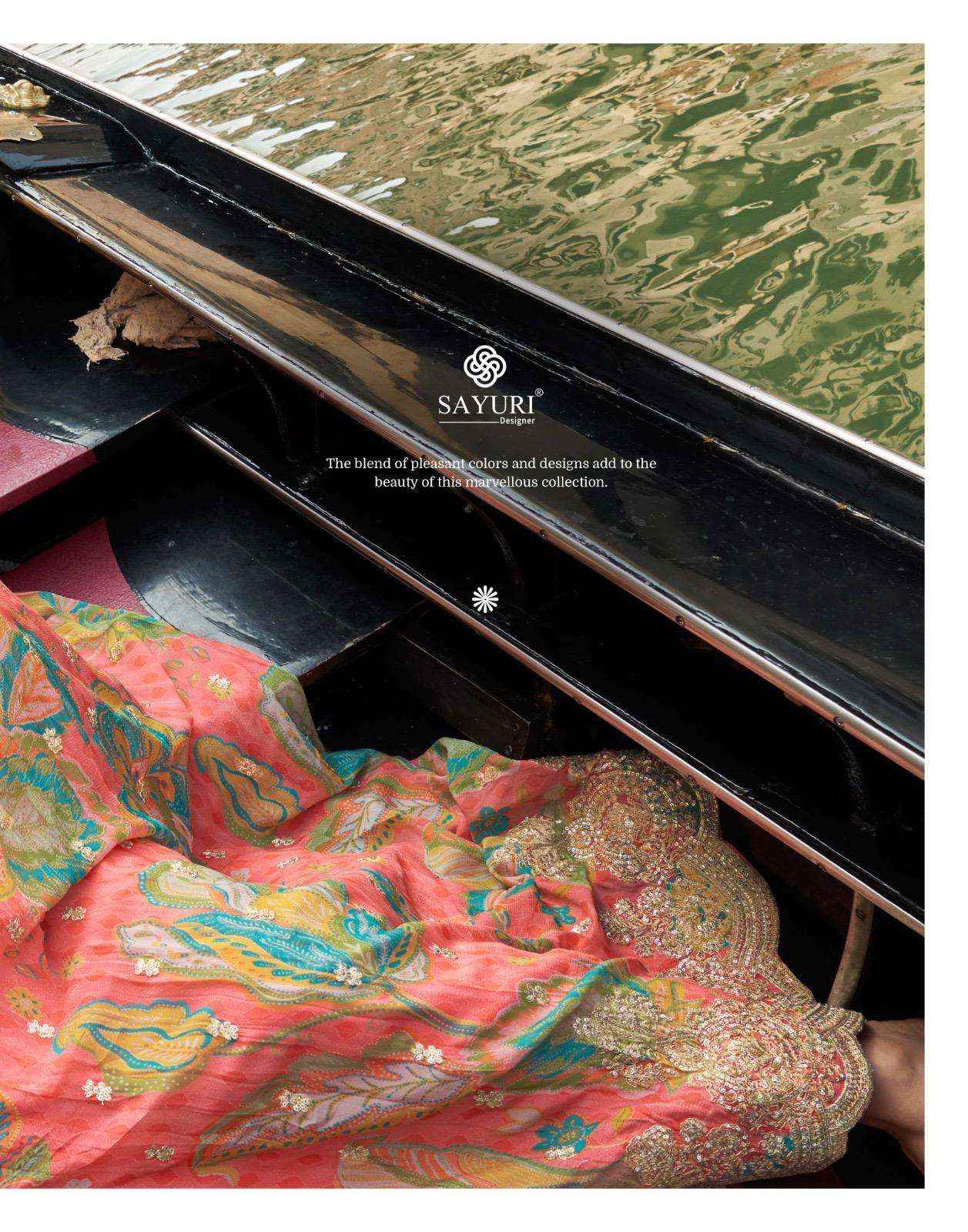 Sayuri Geet 10074 10076 Partywear Gown Dupatta Set Latest Collection Wholesale Rate ( 3 Pcs Catalog )