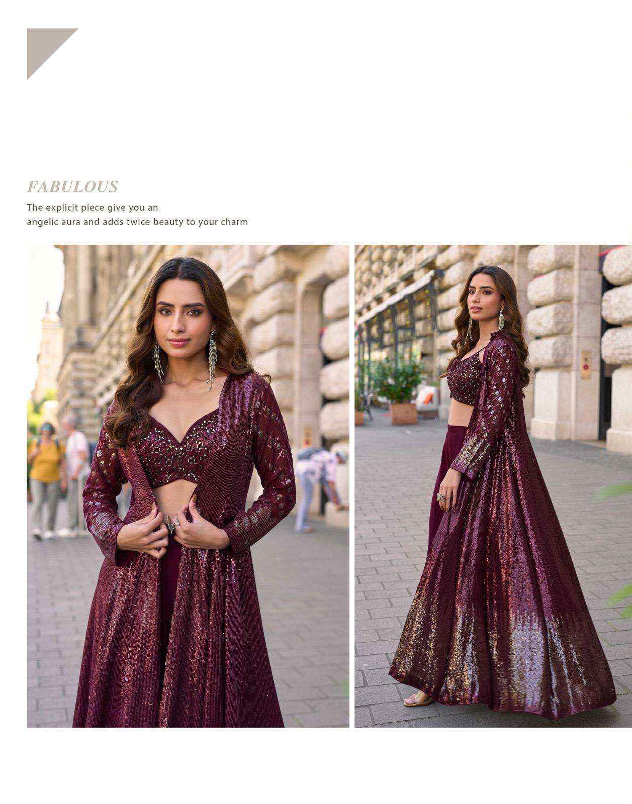 Sayuri Rubal 5850 To 5853 Designer Partywear Collection Wholesale Rate ( 4 pcs Catalog )