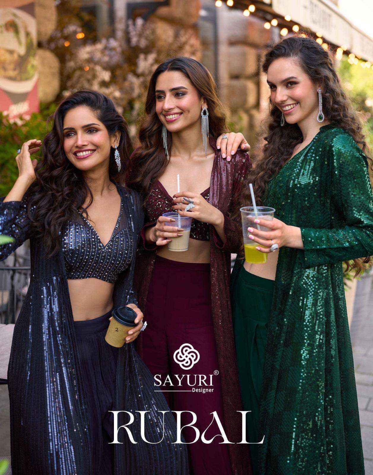 Sayuri Rubal 5850 To 5853 Designer Partywear Collection Wholesale Rate ( 4 pcs Catalog )