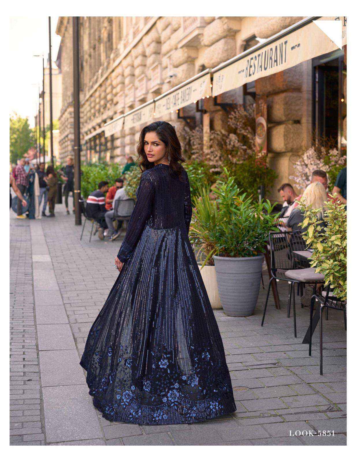 Sayuri Rubal 5850 To 5853 Designer Partywear Collection Wholesale Rate ( 4 pcs Catalog )