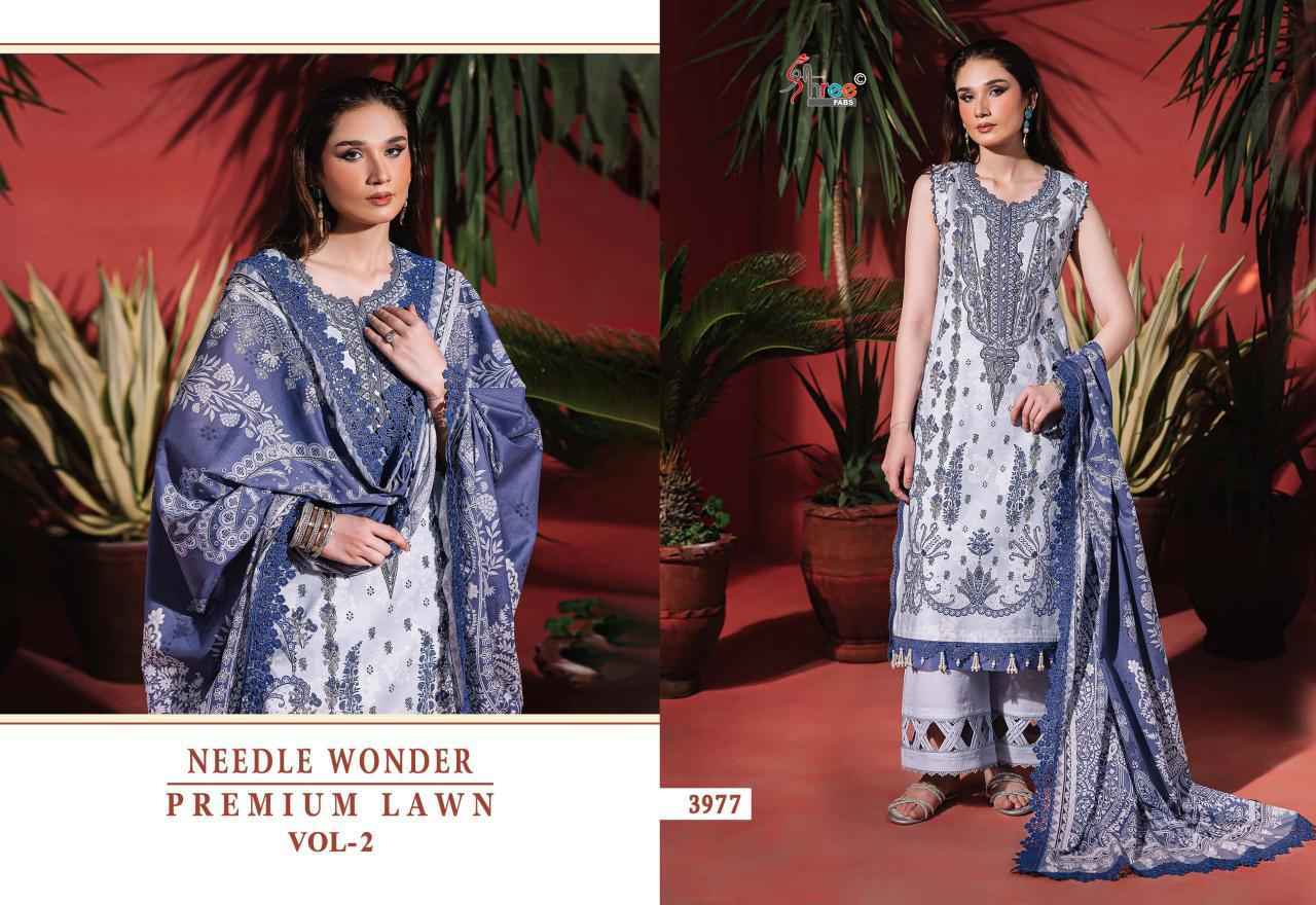 Shree Fabs Needle Wonder Premium Lawn Vol 2 Cotton Dress Material Wholesale Price ( 7 pcs Catalogue )