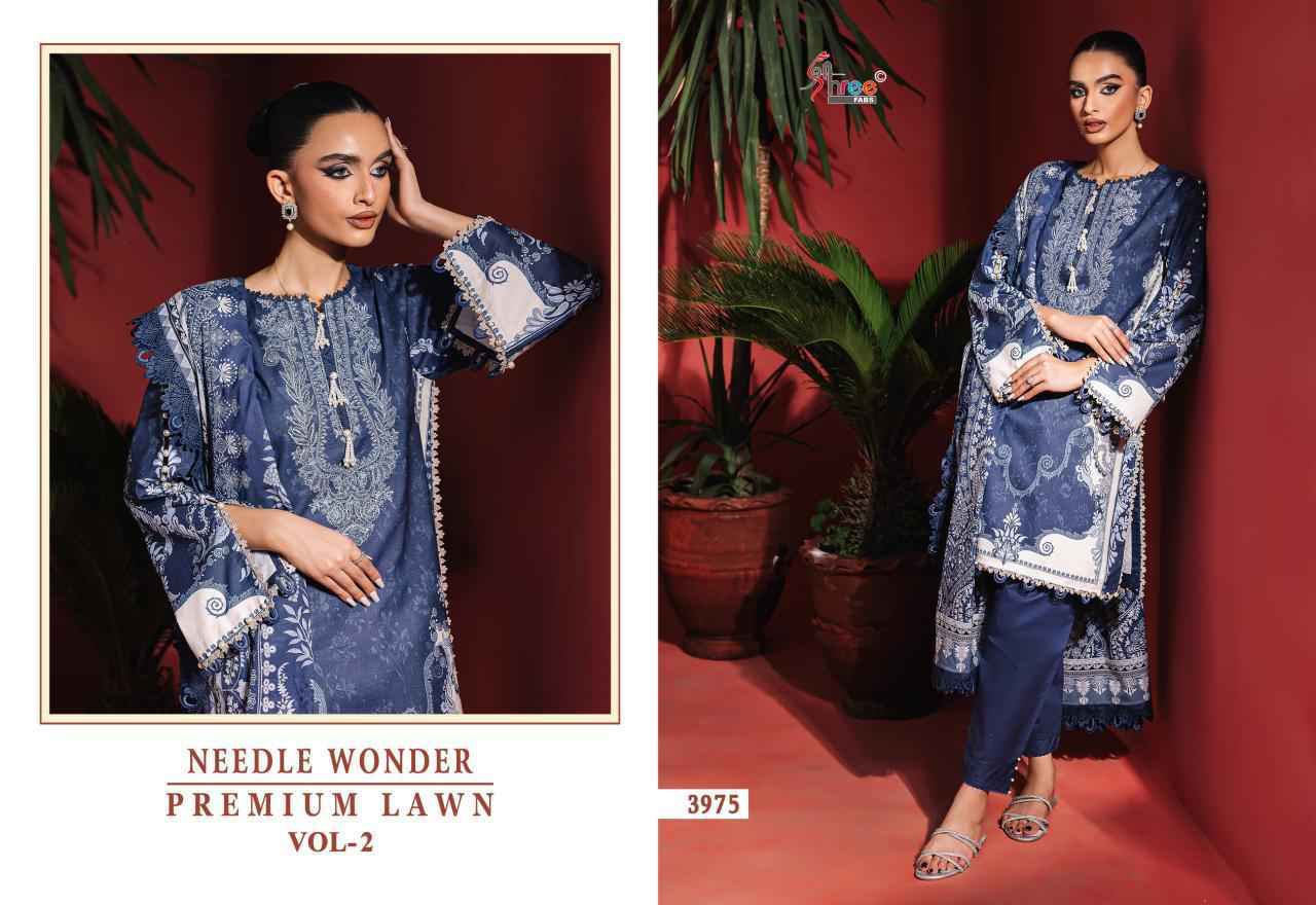 Shree Fabs Needle Wonder Premium Lawn Vol 2 Cotton Dress Material Wholesale Price ( 7 pcs Catalogue )