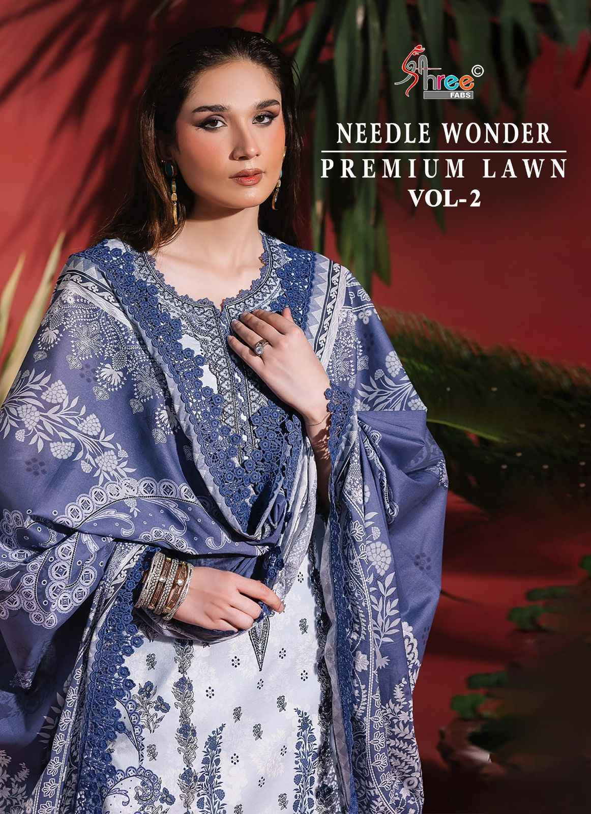 Shree Fabs Needle Wonder Premium Lawn Vol 2 Cotton Dress Material Wholesale Price ( 7 pcs Catalogue )