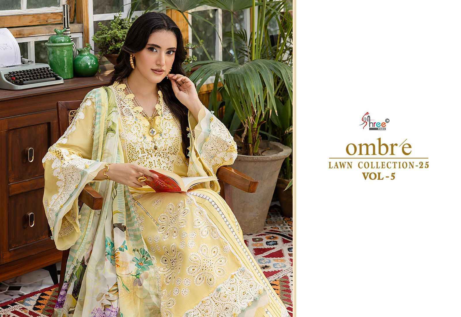 SHREE FABS OMBRE LAWN COLLECTION 2025 VOL 5 PAKISTANI SUIT WHOLESALE PRICE ( 4 PCS CATALOGUE )