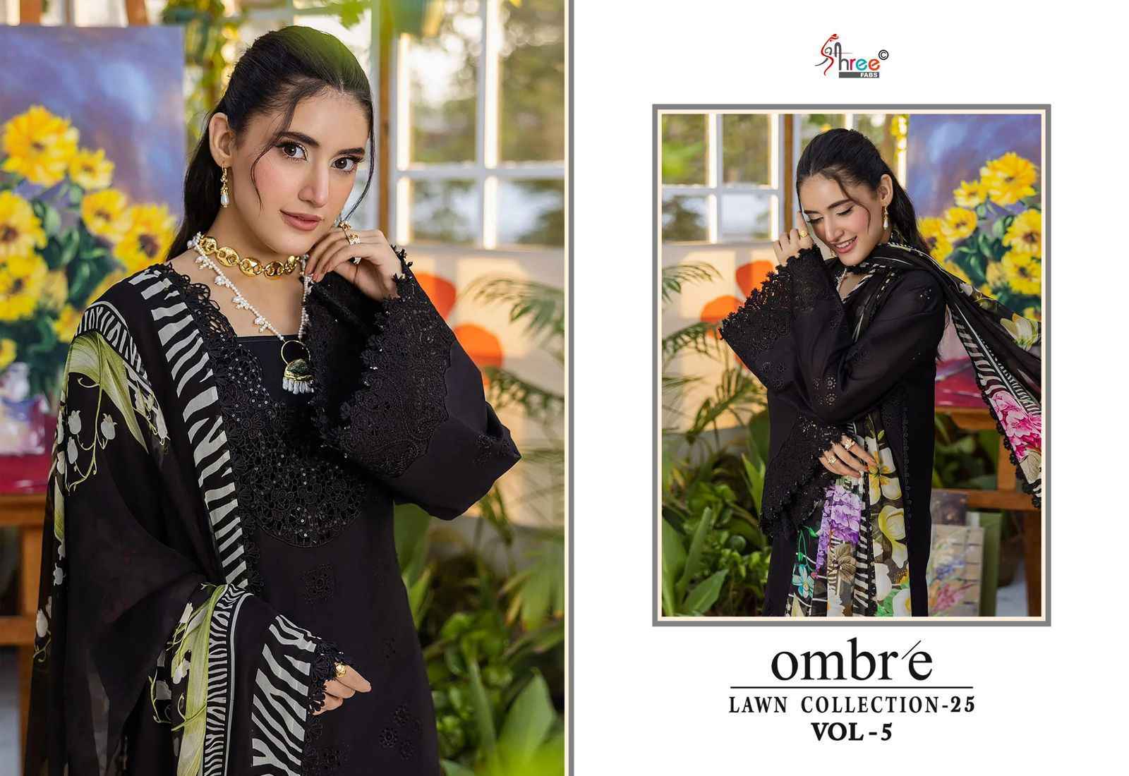 SHREE FABS OMBRE LAWN COLLECTION 2025 VOL 5 PAKISTANI SUIT WHOLESALE PRICE ( 4 PCS CATALOGUE )