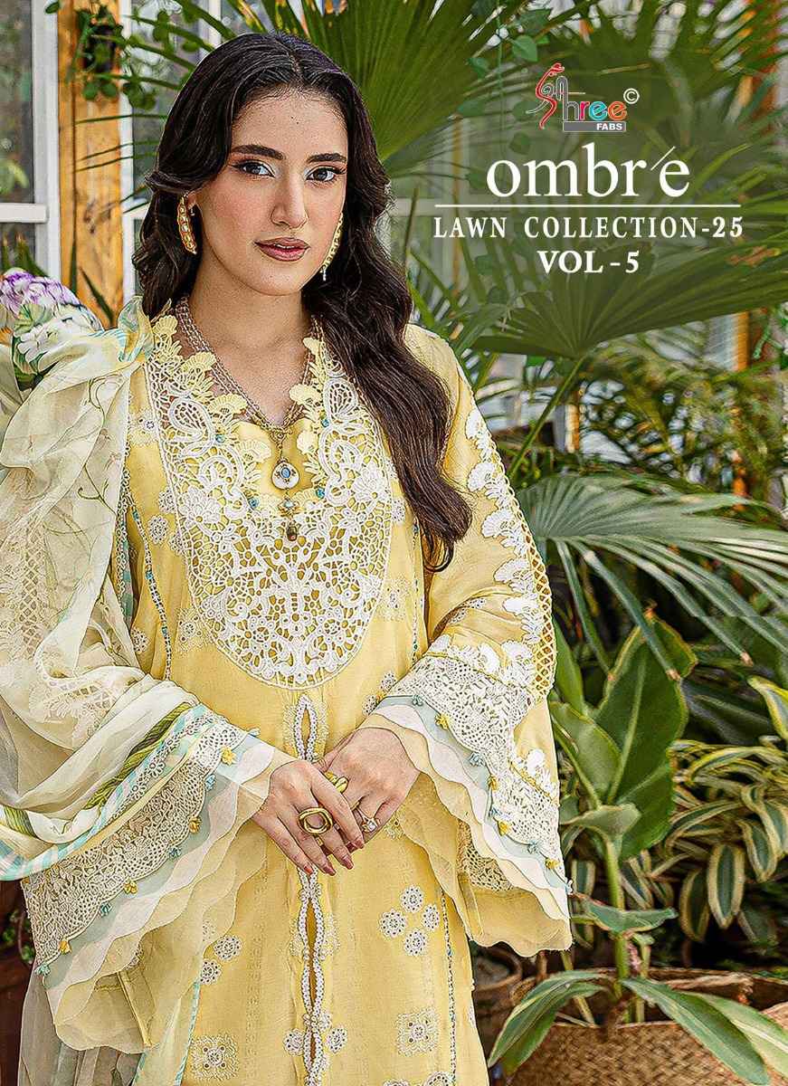 SHREE FABS OMBRE LAWN COLLECTION 2025 VOL 5 PAKISTANI SUIT WHOLESALE PRICE ( 4 PCS CATALOGUE )