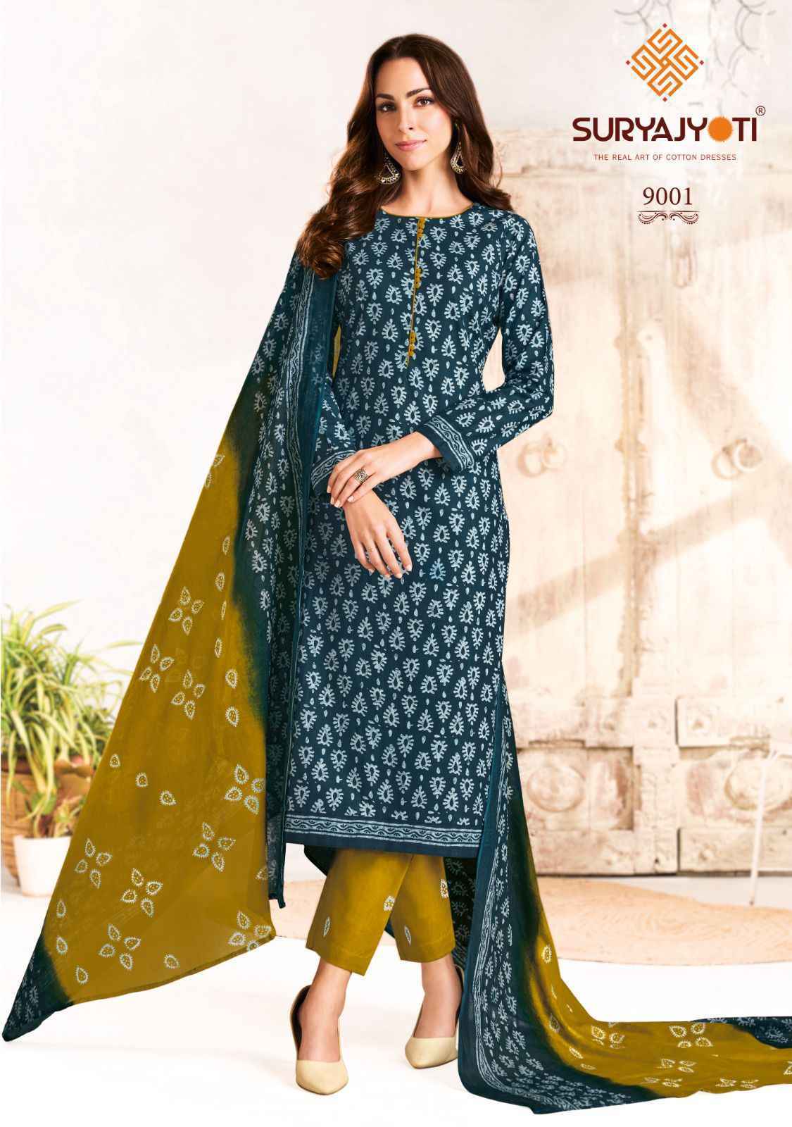 Suryajyoti Pehnava Vol 9 Cambric Cotton Dress Material Surat Textile Market ( 10 pcs Catalogue )