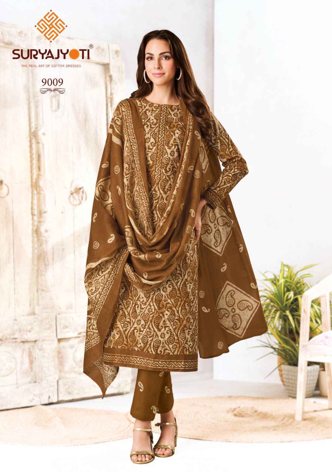 Suryajyoti Pehnava Vol 9 Cambric Cotton Dress Material Surat Textile Market ( 10 pcs Catalogue )