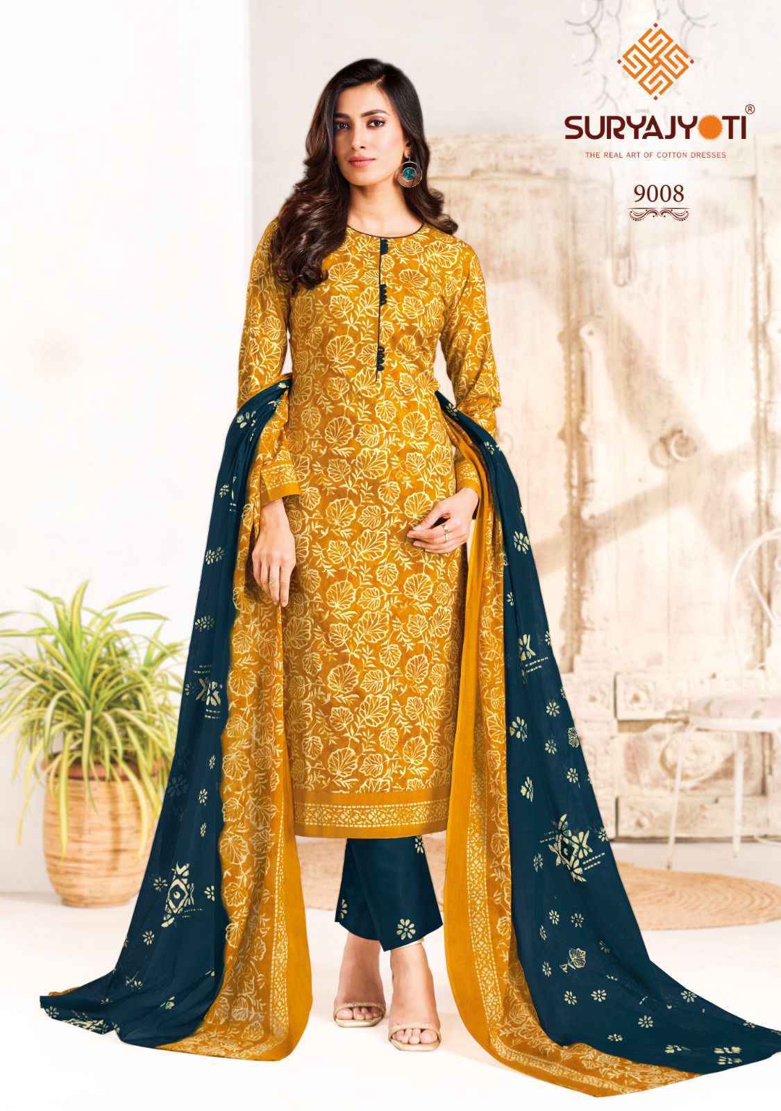 Suryajyoti Pehnava Vol 9 Cambric Cotton Dress Material Surat Textile Market ( 10 pcs Catalogue )