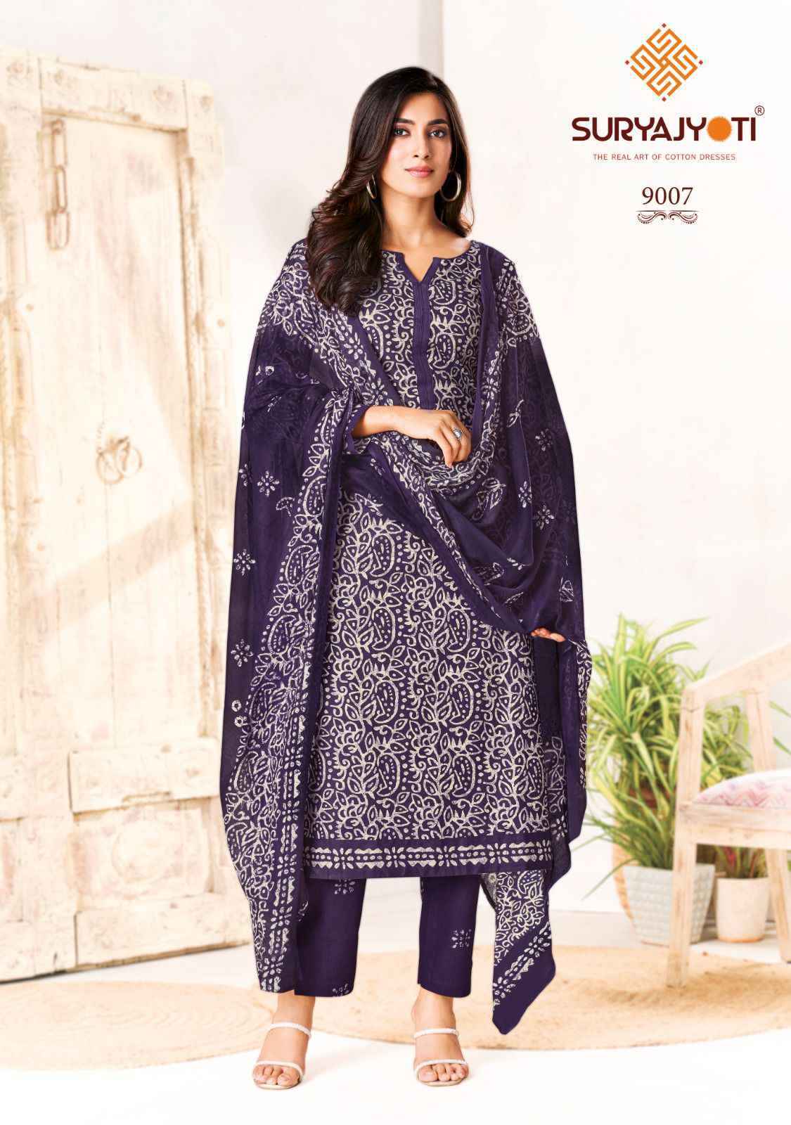 Suryajyoti Pehnava Vol 9 Cambric Cotton Dress Material Surat Textile Market ( 10 pcs Catalogue )