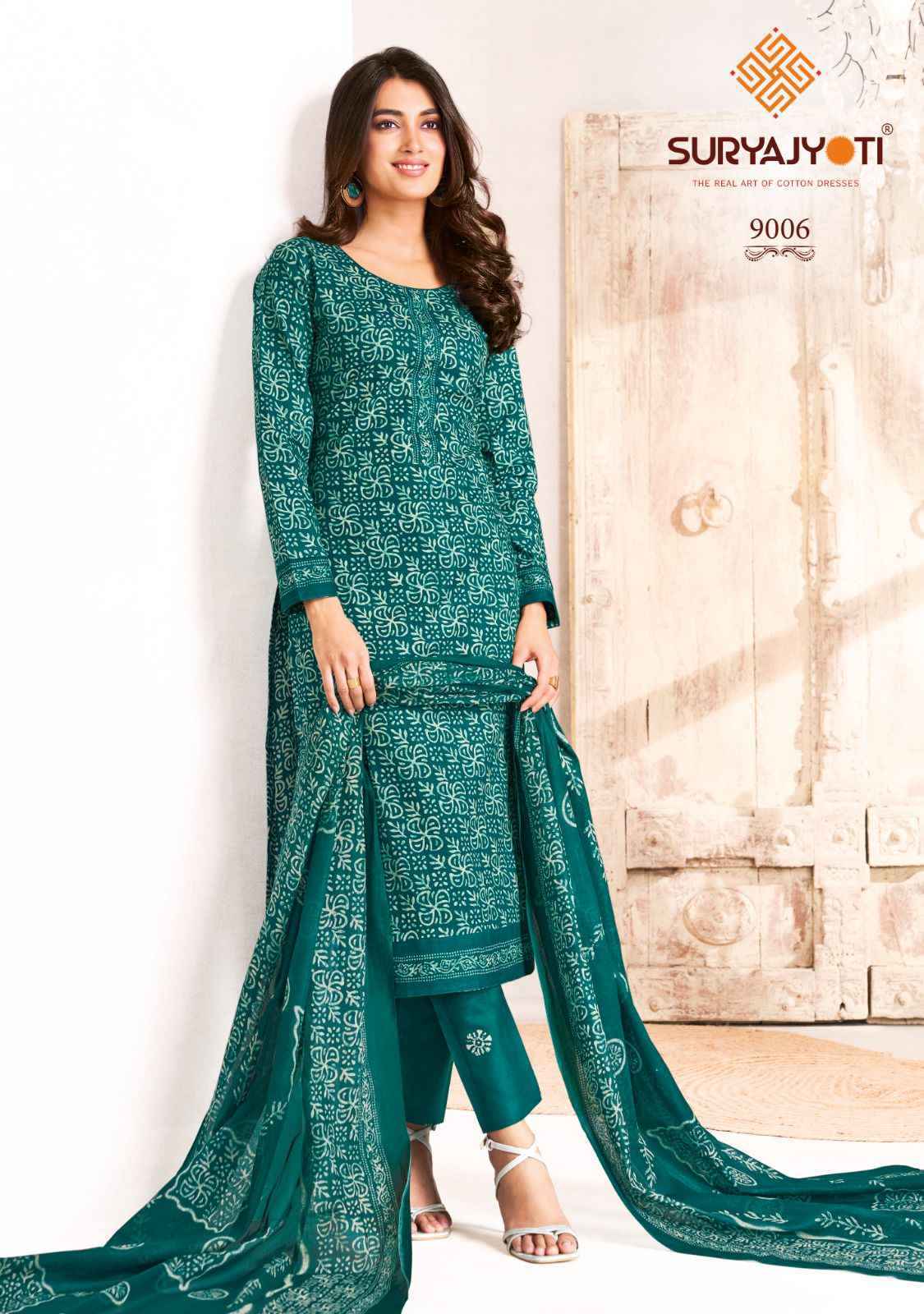 Suryajyoti Pehnava Vol 9 Cambric Cotton Dress Material Surat Textile Market ( 10 pcs Catalogue )