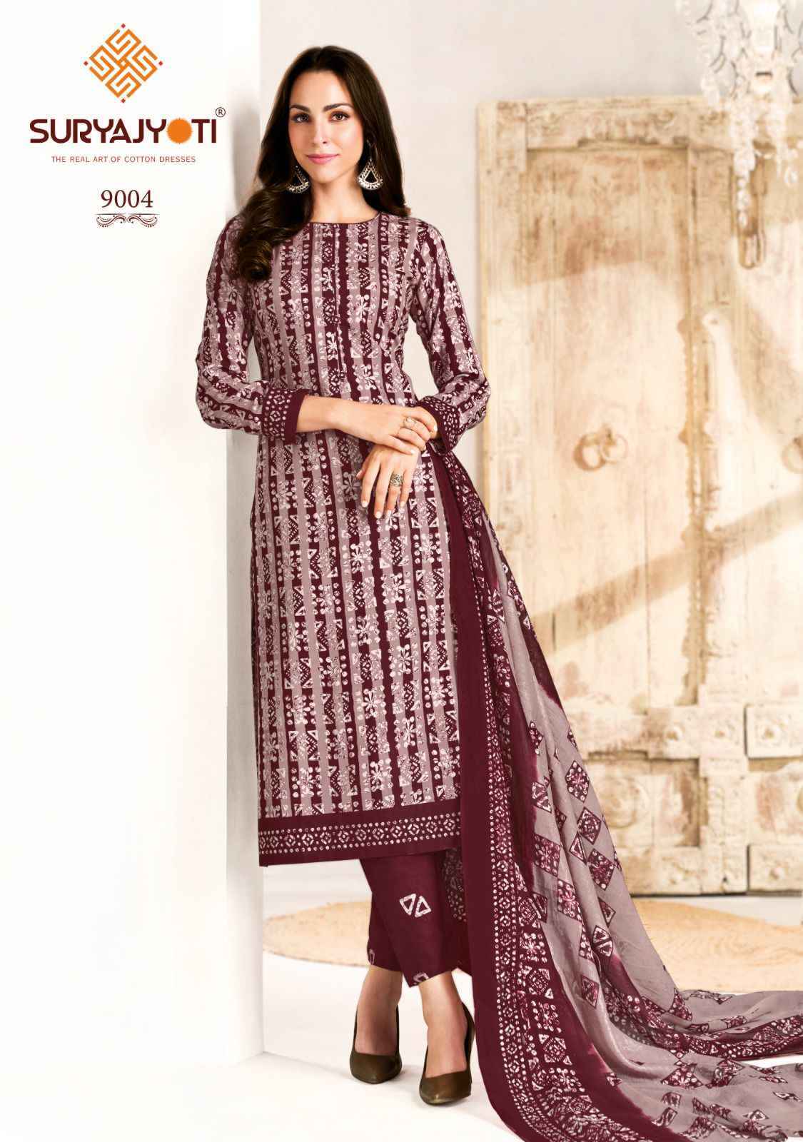 Suryajyoti Pehnava Vol 9 Cambric Cotton Dress Material Surat Textile Market ( 10 pcs Catalogue )