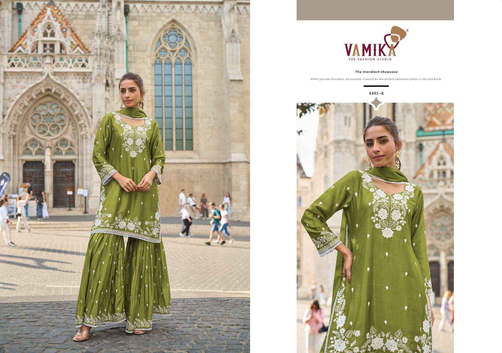 Vamika Anamika Vol 3 Latest Style Sharara Dress Wholesale Rate ( 5 Pcs Catalog )