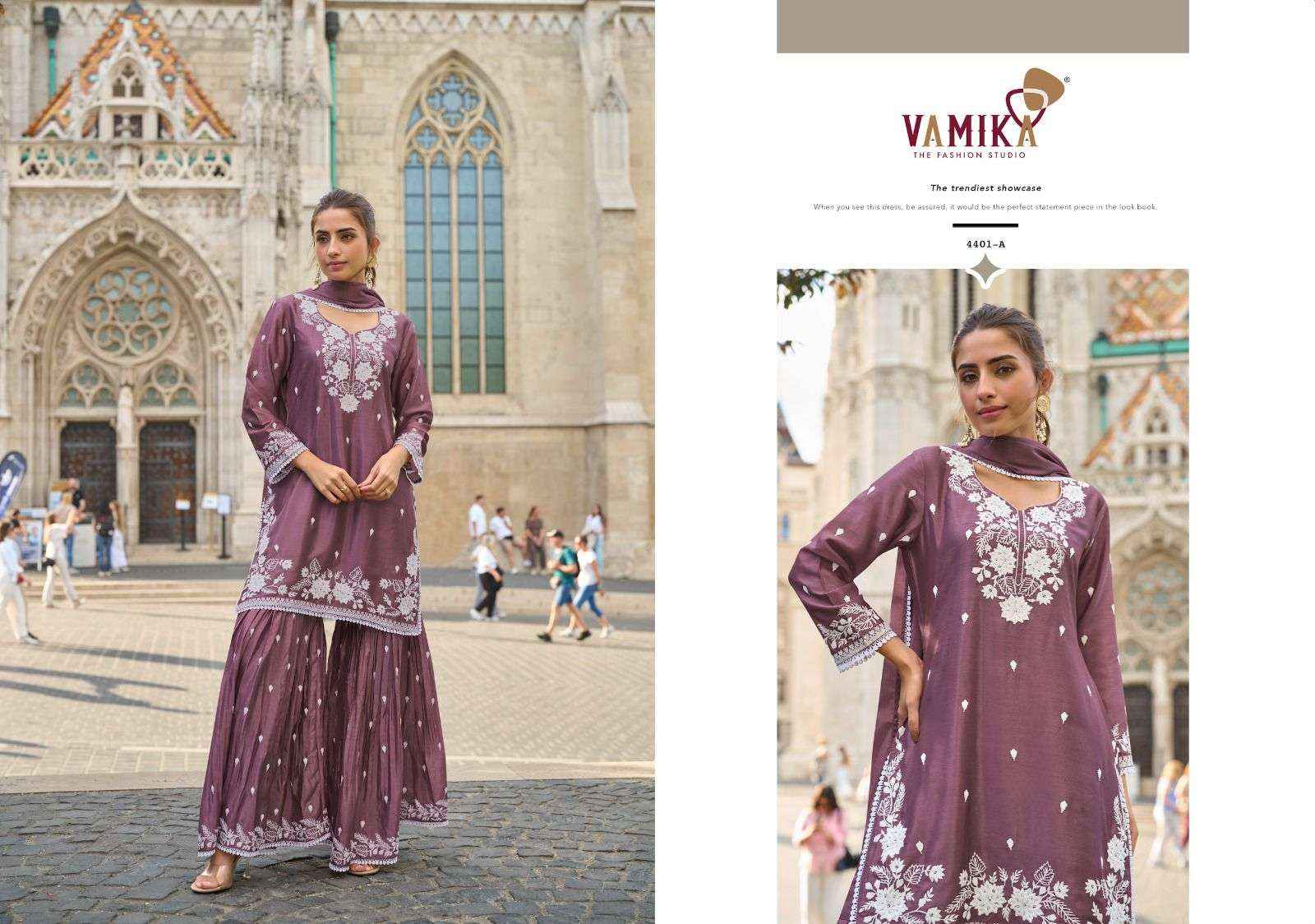 Vamika Anamika Vol 3 Latest Style Sharara Dress Wholesale Rate ( 5 Pcs Catalog )