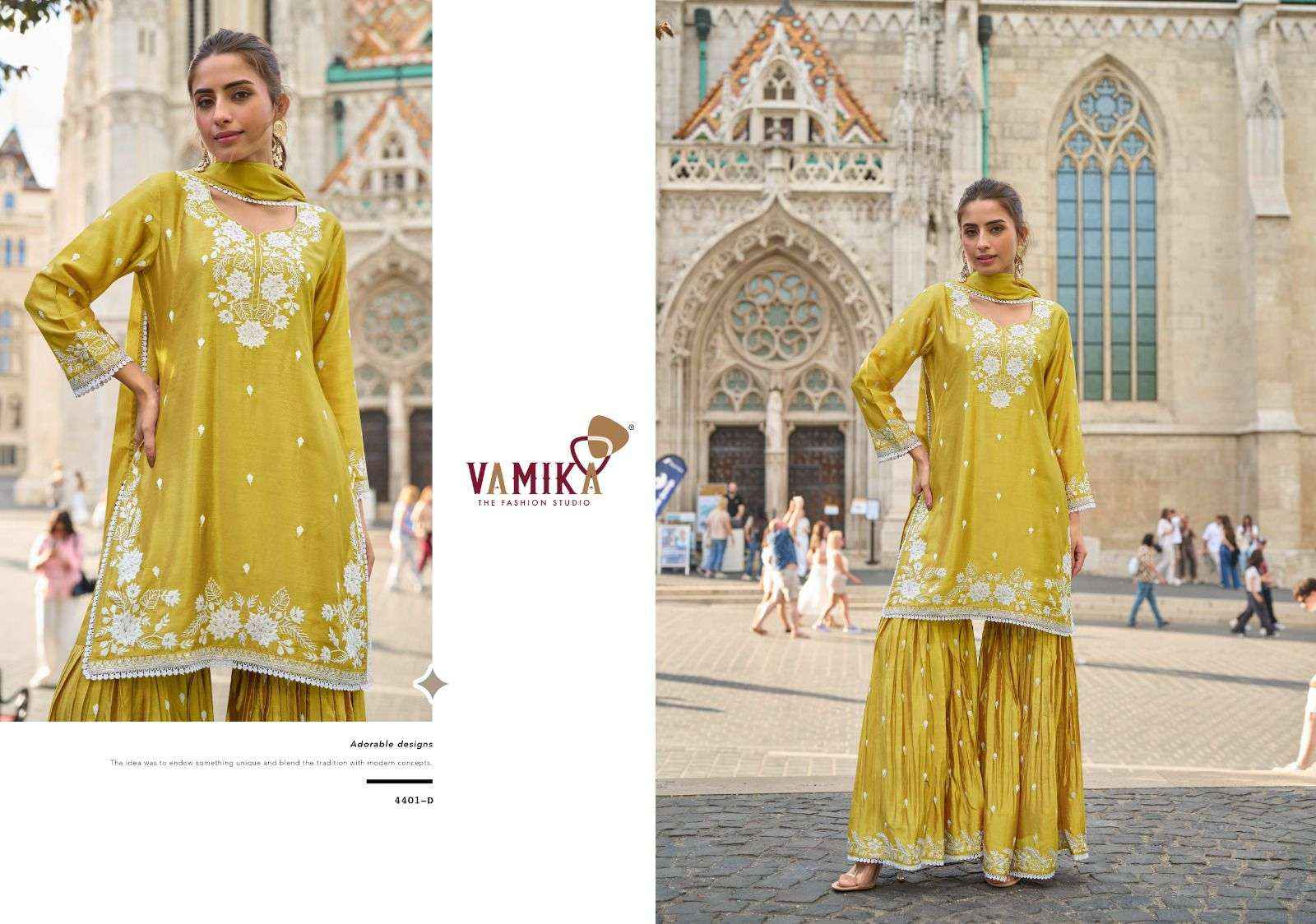 Vamika Anamika Vol 3 Latest Style Sharara Dress Wholesale Rate ( 5 Pcs Catalog )
