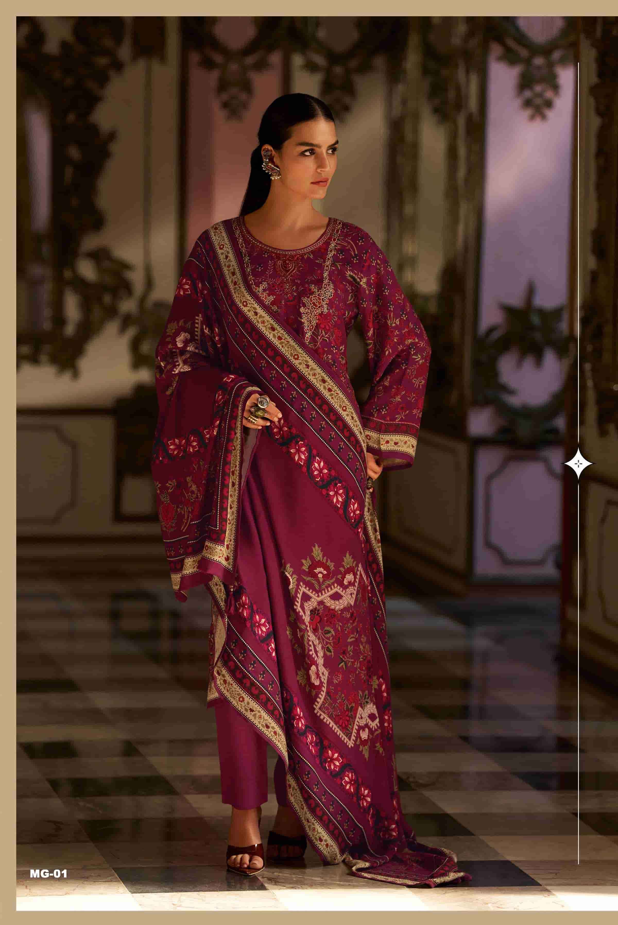 Varsha Magnolia Winter Collection Viscose Pashmina Ladies Collection Wholesale Rate ( 4 Pcs Catalog )