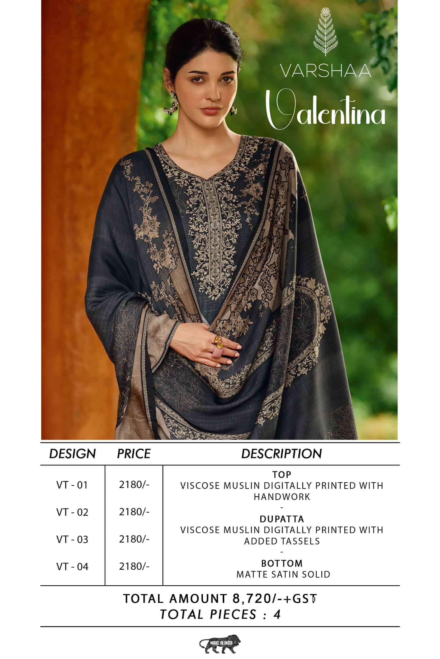 Varsha Valentina Exclusive Muslin Digital Printed Latest Collection Wholesale Rate ( 4 Pcs Catalog )