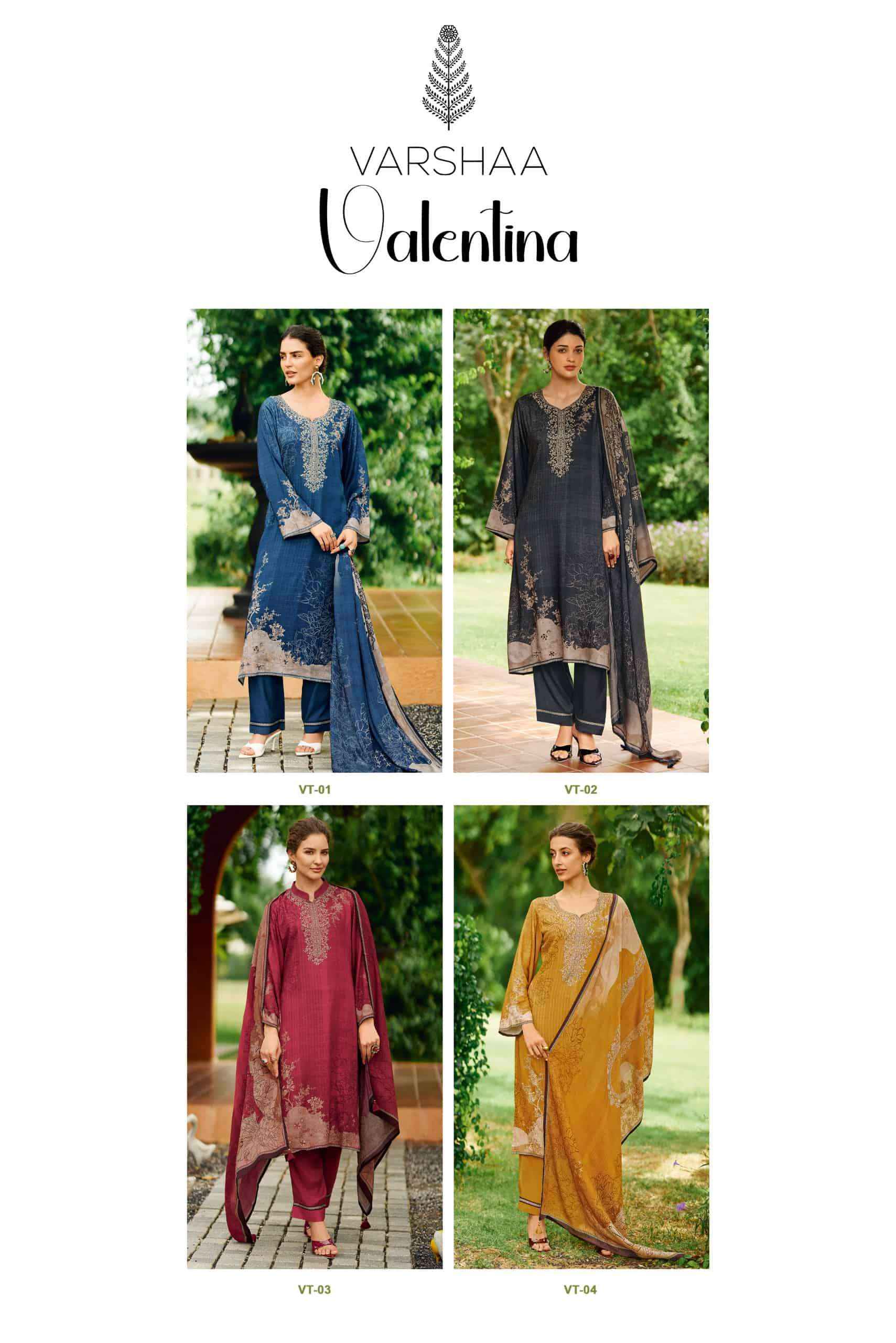 Varsha Valentina Exclusive Muslin Digital Printed Latest Collection Wholesale Rate ( 4 Pcs Catalog )
