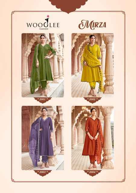 Wooglee Mirza Viscose Weaving Kurti Combo Set Wholesale Rate ( 4 Pcs Catalog )