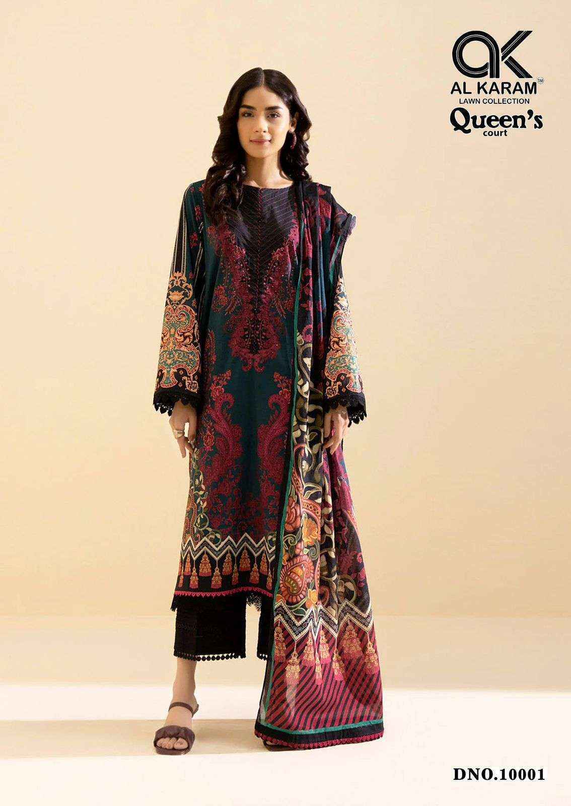 Al Karam Queens Court Vol 10 Cotton Salwar Kameez Wholesale Rate ( 6 Pcs Catalog )
