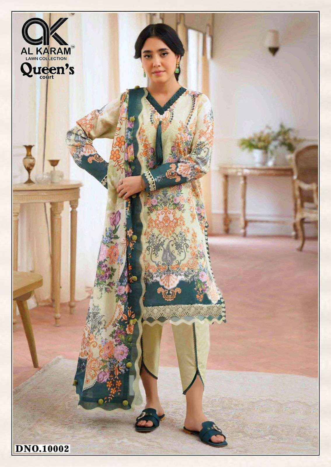 Al Karam Queens Court Vol 10 Cotton Salwar Kameez Wholesale Rate ( 6 Pcs Catalog )